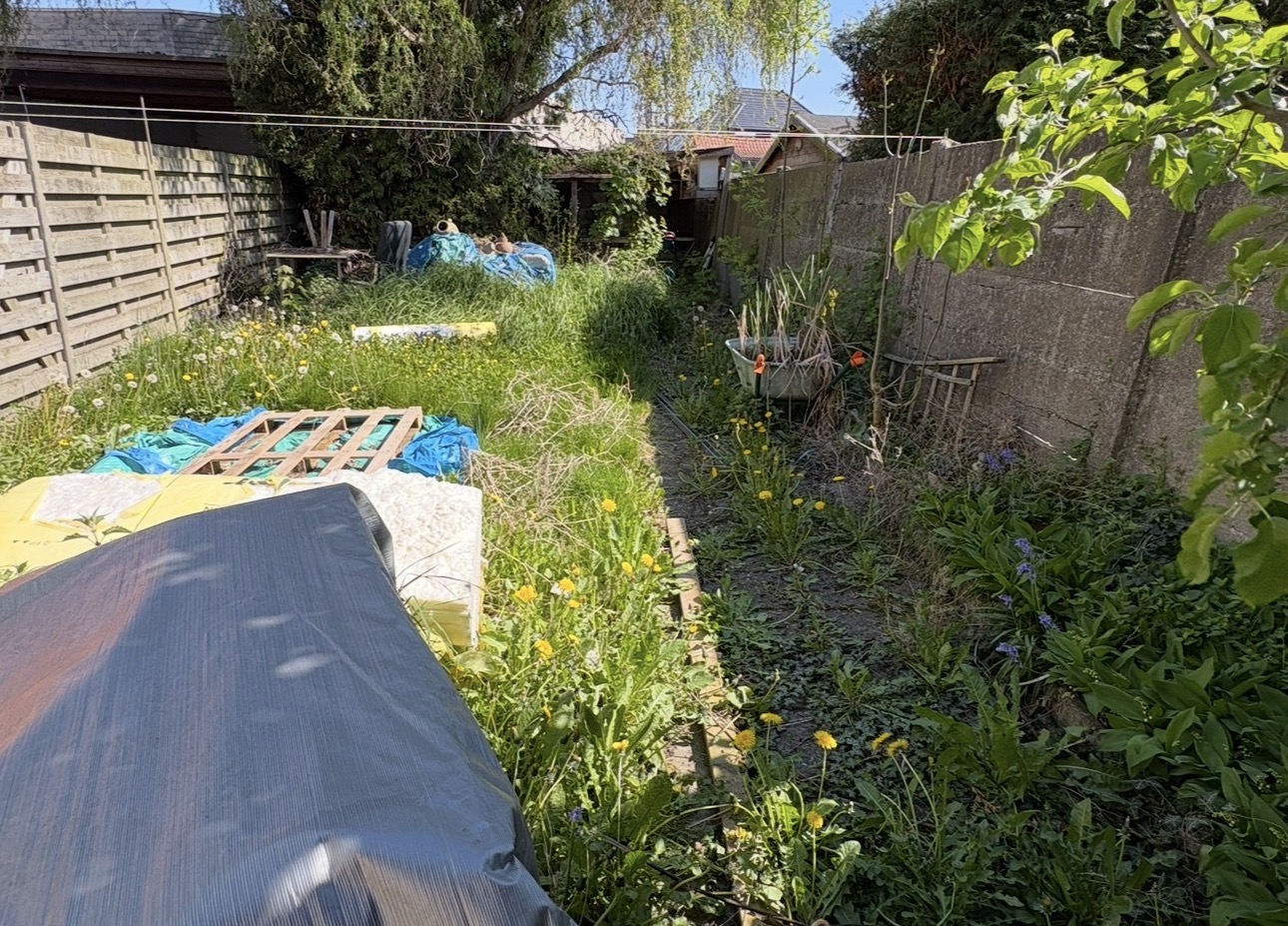 Voor tuinrenovatie